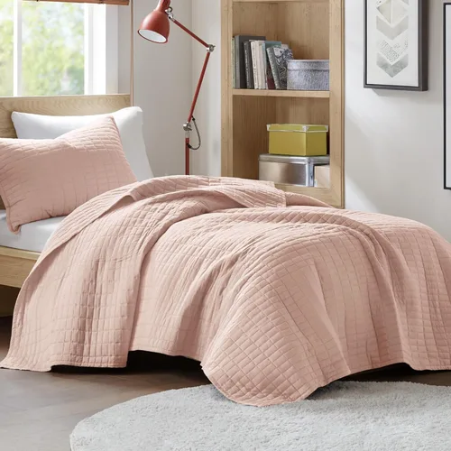 Miniatura 24 de Comfort Spaces Juego de edredón de tamaño King extragrande de color blanco de 120 x 118 pulgadas, colcha acolchada de microfibra ligera de verano