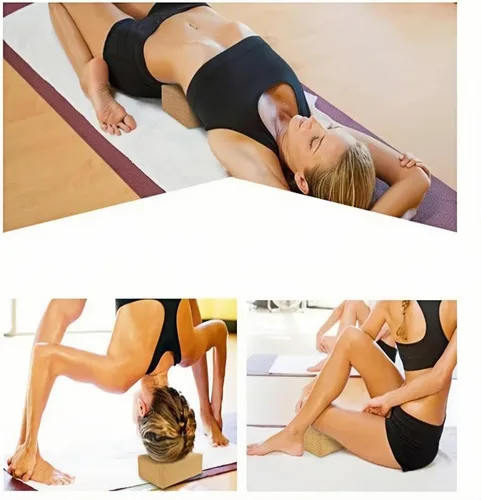 Miniatura 6 de Bloque de yoga – Bloque de corcho de grano fino, equipo de yoga, accesorio de gimnasio en casa, herramienta de pilates, ligero para viajes