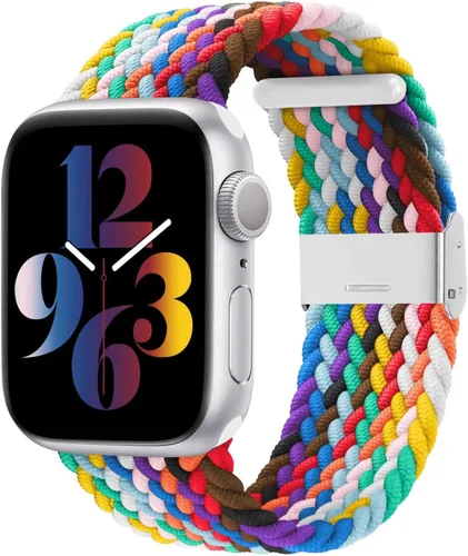 Miniatura 30 de Bandiction - Correas compatibles con Apple Watch de 44mm 40mm 38mm 42mm 41mm 45mm 46mm 49mm, bandas iWatch para mujeres y hombres, correa elástica
