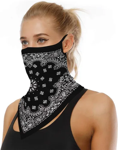 Kyerivs - Cubrebocas de tela, reutilizable, lavable y unisex con cintas para las orejas, para hombres y mujeres