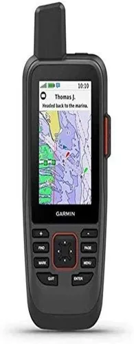 Miniatura 2 de Garmin GPSMAP 86i, GPS de mano flotante con operación de botón, capacidades de comunicación por satélite de alcance, transmisión de datos de barco