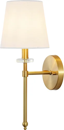 Miniatura 8 de JONATHAN Y Aplique de pared LED moderno de latón dorado de 23 pulgadas, luz de tocador de mediados de siglo para decoración de baño, dormitorio