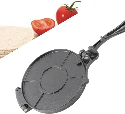 Miniatura 5 de banapoy Prensa de tortillas, prensa de tortilla de maíz manual grande de aluminio, prensa de masa de harina de tacos, prensa de tortilla mexicana