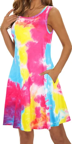Miniatura 4 de Moskill - Vestidos de verano para mujeres, vestido casual de playa con bolsillos