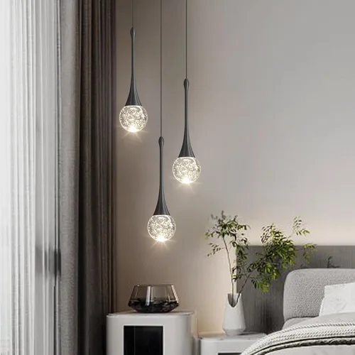 Miniatura 27 de 16 Luces Moderna Lámpara de Techo de Cristal Glam para Techo Alto, Lámpara Colgante LED Regulable para Escalera, Vestíbulo, Entrada, Sala de Estar