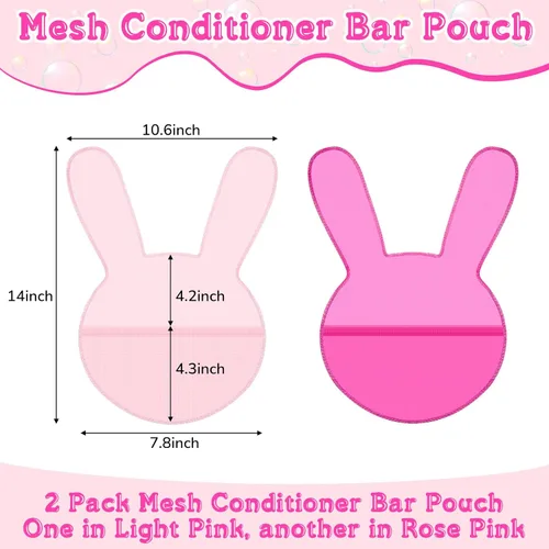 Miniatura 2 de Nuanchu Bolsa de soporte para barra de champú, bolsa ahorradora de jabón, bolsa de belleza para champú y acondicionador, bolsa de barra