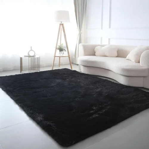 Miniatura 11 de Alfombras para dormitorio de niñas sala de estar: alfombra de área peluda de 5 x 7 para sala de juegos de niños, alfombra peluda de felpa pastel