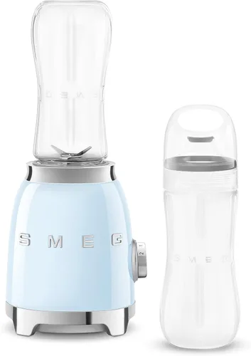 Miniatura 8 de SMEG Licuadora personal estilo retro de los años 50 con perilla retroiluminada y dos botellas de 20.3 fl oz sin BPA