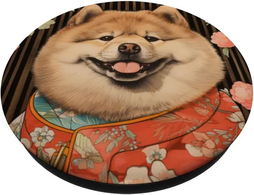 Miniatura 2 de Chow Chow - Disfraz Kawaii para perro japonés leal amigo de mascotas, PopSockets estándar PopGrip