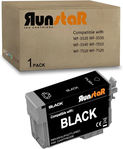 Run Star 1 cartucho de tinta negro remanufacturado para 127 T127 de repuesto para Epson 127 T127 uso para Epson Workforce 60 530 625 545 645 840 845