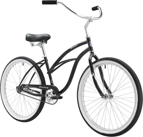Miniatura 32 de Sixthreezero Urban Lady Beach Cruiser - Bicicleta híbrida de 3 velocidades para mujer Verde militar con llantas rosadas con asiento negro/puños