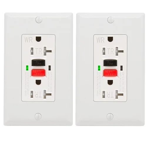 Miniatura 9 de POWAWINI - Enchufe GFCI de 20 amperios, certificación UL, receptáculos GFI de autocomprobación, resistentes a manipulaciones, resistente a