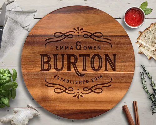 Miniatura 2 de Regalo de boda personalizado, Lazy Susan, regalo de madera grabado, Lazy Susan personalizado, regalo de mamá, regalo de esposa, tocadiscos Lazy Susan