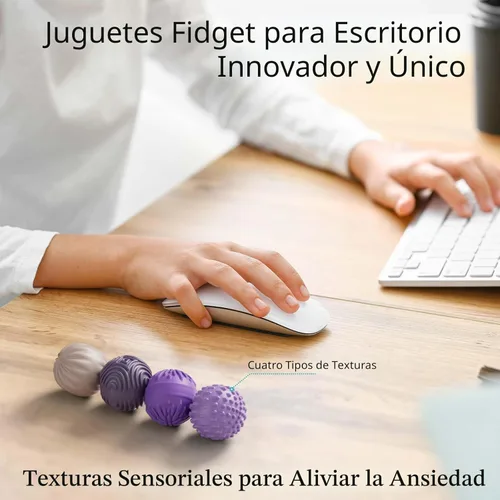 Miniatura 3 de luckdoor Bolas Magnéticas de Silicona Juguetes Fidget para Adultos y Adolescentes, 4PCS Juguetes Sensoriales para Aliviar el Estrés para Autismo