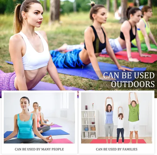 Miniatura 4 de Hoolerry 36 Pieces Yoga Mats Sets Includes 12 Pcs Yoga Mats Bulk 68” x 24” x 6mm Thick Exercise Mat Non Slip 12 Resistance Bands 12 Carrying Straps