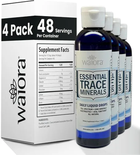 Miniatura 9 de Waiora Minerales traza esenciales Ayuda a reponer minerales perdidos/agotados Más de 60 minerales de traza iónicos Apoya las funciones vitales