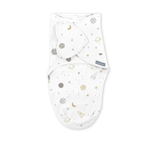 Miniatura 11 de SwaddleMe - Manta original orgánica, talla S/M, de 0 a 3 meses, paquete de 2 (cielos estrellados)