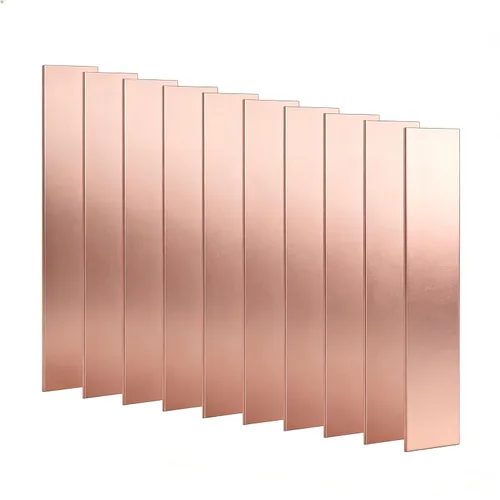 10 Pcs 99.99% Pure Copper Anode Strip, 0.04''x1''x6'' Copper Plate Sheet for Electroplating Kit, Jewelry Plating & DIY Project