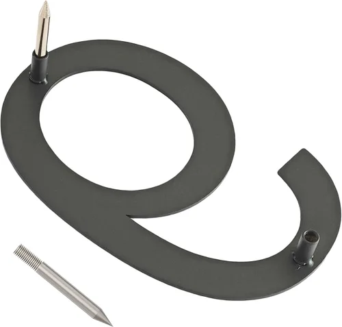 Miniatura 2 de Números grandes de acero inoxidable de 8 pulgadas, número de puerta de dirección de casa moderno negro para exterior, fácil de instalar, negro mate