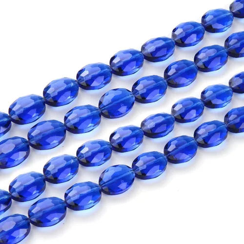 Miniatura 21 de 50pcs Checa 16mm (0.63 inch) Grande facetado Plano Oval Cristal Cuentas Espaciador Amatista Púrpura
