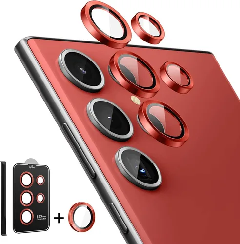 i-Blason Protector de lente de cámara para Samsung Galaxy S23 Ultra, [vidrio templado 9H] Funda de cámara de vidrio antiarañazos ultrafina [incluye