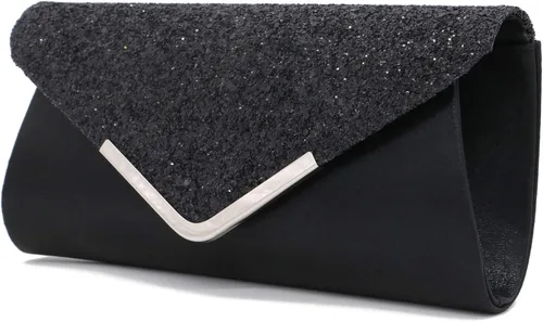 Miniatura 2 de ZIUMUDY Bolso de mano de noche con purpurina brillante para colgar en el hombro, bolso de mano para boda nupcial