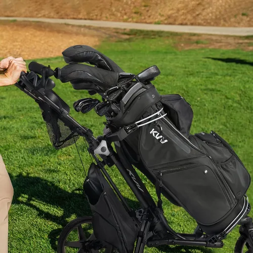 Miniatura 8 de KVV Bolsa Organizadora de Carrito de Alta Gama, Bolsa de Golf Silenciosa Premium con Asas Duales, 14 Ranuras de Bloqueo para Clubes para Hombre