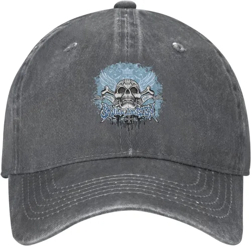 Miniatura 2 de Cowboy Hat Trendy Hats for Man and Women Djustable Four Season Outdoor Baseball Cap of Hell Skull with Angel Deep Heather