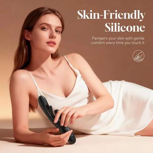 Miniatura 6 de Vibrador consolador conejo juguetes sexuales -LOVENOTE G Spot Vibrador masajeador para mujeres, estimulación del pezón del clítoris, juguetes Negro