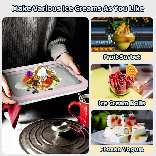 Miniatura 2 de JoyMech Fabricante de Helado Enrollado, Máquina de Helado Enrollado, Sartén Sweet Spot, Plato Frío Instantáneo, Ideal para Hacer Helado Enrollado