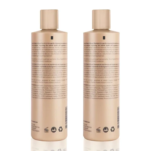 Miniatura 7 de MOEHAIR Juego de champú y acondicionador con infusión de proteínas para cabello seco y dañado, fortalece la fibra capilar, sin sulfatos ni