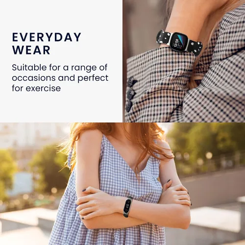 Miniatura 5 de kwmobile Correa de reloj compatible con Xiaomi Mi Smart Band 6 / Mi Band 6 / Band 5 – Correa de reloj de banda elástica negra