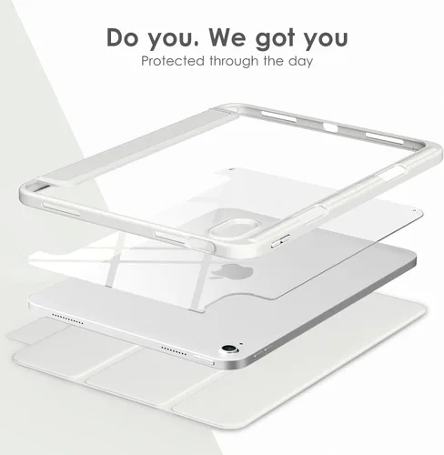 Miniatura 4 de VIKESI - Funda para iPad (A16) 11 pulgadas 2025 y iPad 10ª generación 10.9 pulgadas 2022, con parte trasera transparente y marco de TPU a prueba