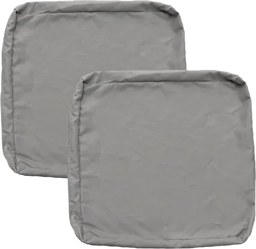 Miniatura 31 de FLYMEI Patio Cushion Covers 16x16x2.5 Waterproof Outdoor Cushion Cover Replacement 1Packs Outdoor Seat Cushion Slipcover for Rattan Chair Sofa, Beige
