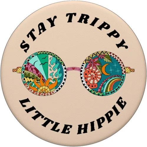 Miniatura 3 de Stay Trippy Little Hippie Funny Peace Love Hippy - Soporte para teléfonos y tabletas, Negro
