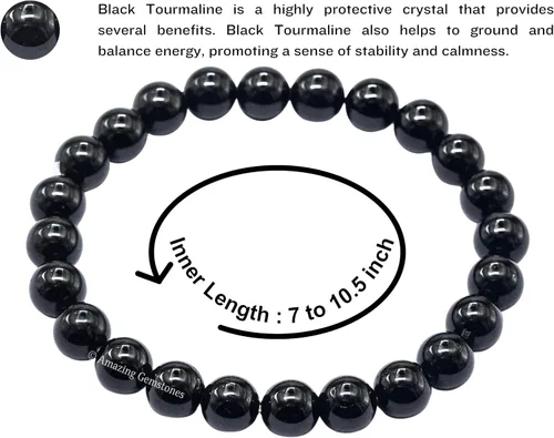 Miniatura 521 de Amazing Gemstone Crystal Bracelet for Women Men's Gifts - Protection Healing Crystal Bracelet - 8mm Gemstone Beaded Stretchable Bracelet Pulseras