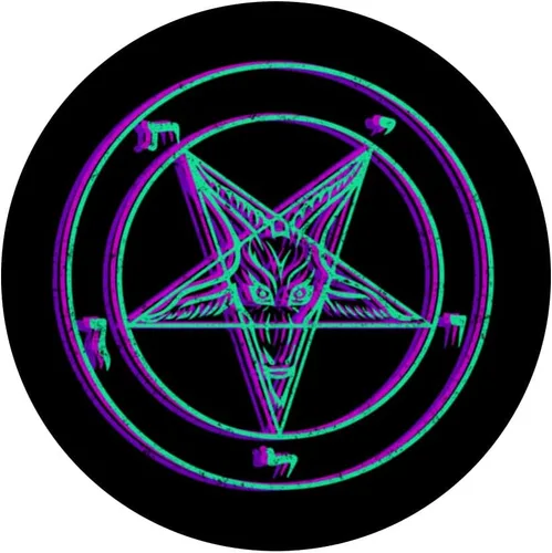 Miniatura 3 de Synthwave Baphomet Retrowave Vaporwave - PopSockets de Satán vintage de los años 80