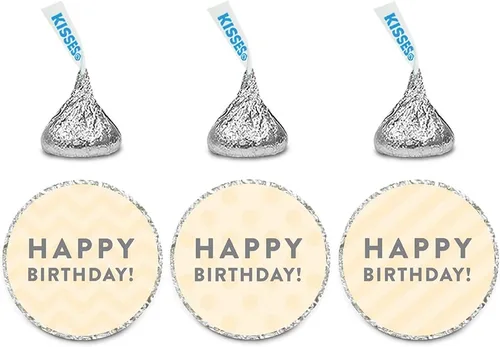Miniatura 15 de Andaz Press Trío de etiquetas de gotas de chocolate, feliz cumpleaños, lunares, cheurón, rayas, aguamarina, paquete de 216, se adapta a recuerdos