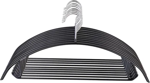 Tosnail Paquete de 10 perchas antideslizantes para suéter con barra para pantalones, sin hoyuelos y arrugas para abrigo, camisa, organizador de