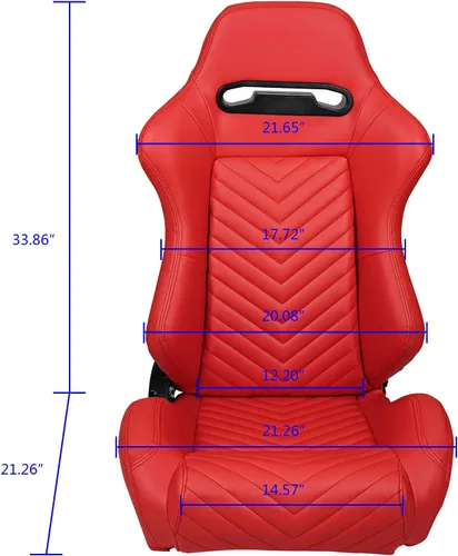 Miniatura 6 de FREEMOTOR802 Asientos universales de carreras, asientos deportivos reclinables con control deslizante de doble bloqueo ajustables, 1 par