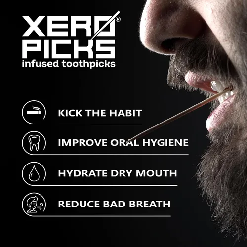 Miniatura 6 de Xero Picks Palillos de dientes con sabor infundido para ayudar a dejar de fumar, sin nicotina (té Chai, paquete de 3)