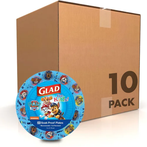 Miniatura 8 de Glad Platos de papel desechables de Paw Patrol para niños, platos infantiles resistentes a prueba de remojo para microondas, para fiestas