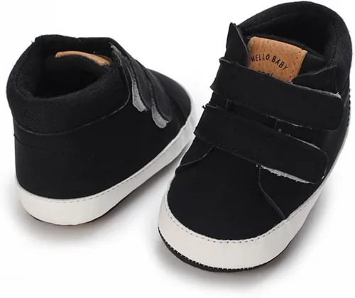 Miniatura 4 de COSANKIM Zapatos deportivos para bebé niño y niña, zapatos de tobillo altos, antideslizantes, suela suave, zapatos de cuna para niños pequeños