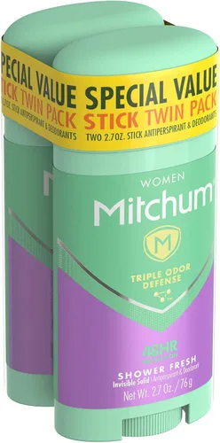 Miniatura 34 de Mitchum Gel antitranspirante y desodorante para mujer con triple protección contra olores, polvo fresco, protección 48 horas, 2.25 onzas