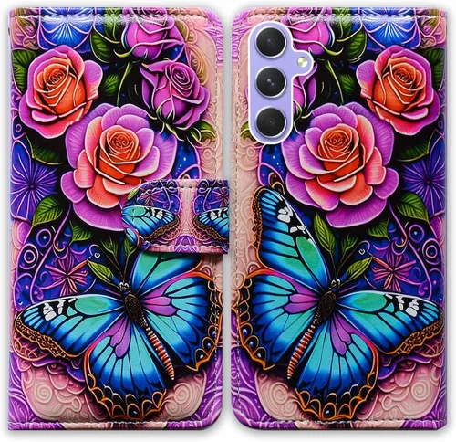 Miniatura 35 de Bcov Funda para Galaxy A54, diseño de pájaro negro y verde con tapa para teléfono con ranura para tarjeta y soporte para Samsung Galaxy A54 5G