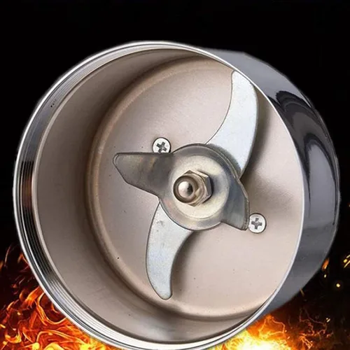 Miniatura 5 de Molinillo eléctrico portátil de grano de cereales, 02 máquina de polvo de alta velocidad, 28000 RPM de acero inoxidable 3 cuchillas máquina