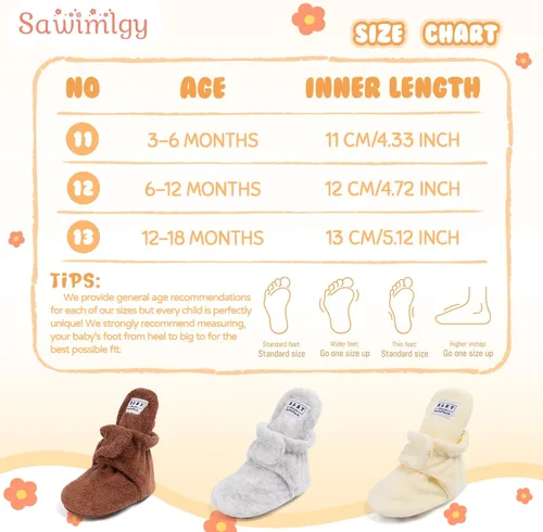 Miniatura 90 de Sawimlgy - Botines de algodón antideslizantes para recién nacido, con agarre, para cuna o para el invierno