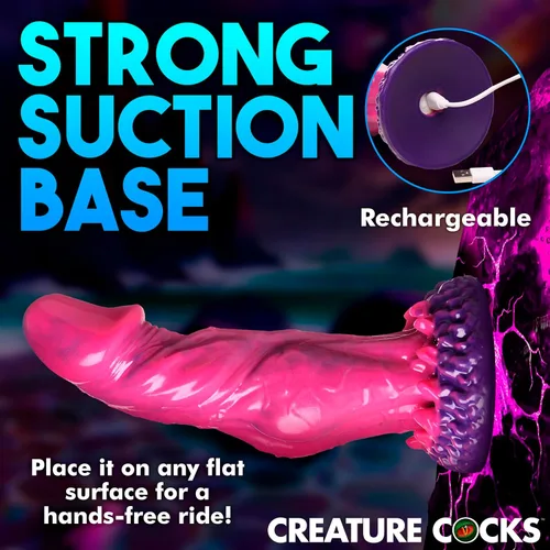 Miniatura 7 de CREATURE COCKS Xenox - Consolador vibratorio de silicona con control remoto para hombres, mujeres y parejas. Consolador de fantasía, texturas