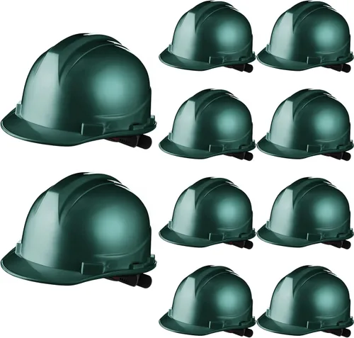 Miniatura 14 de Leumoi 10 piezas de casco de suspensión, casco duro de construcción para seguridad, estilo gorra de trinquete con correas de corona autoajustables