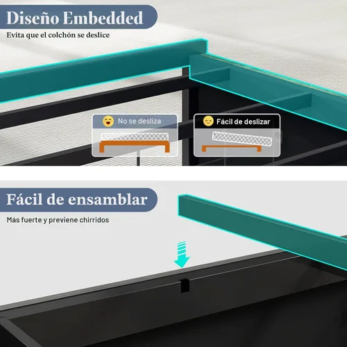 Miniatura 9 de Marco de cama de esquina tamaño twin con estante de almacenamiento y cabecero, cama de plataforma de esquina con luces LED y estación de carga, cama